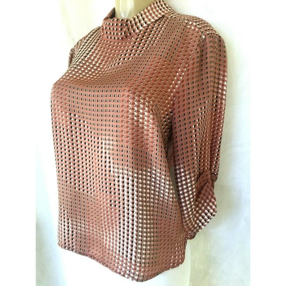 Karen Simonsen Top Blouse Printed Silky Geometric - Picture 4 of 8